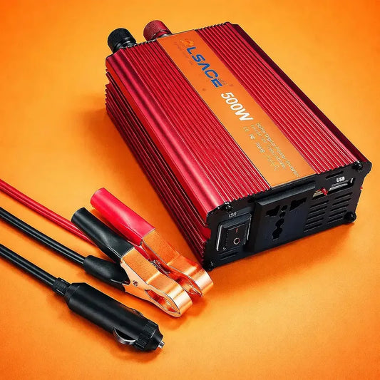 Inversor De Corriente Okshop 500w Para Auto De 12v A 220v Con Usb