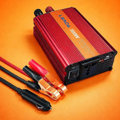 Inversor De Corriente Okshop 500w Para Auto De 12v A 220v Con Usb