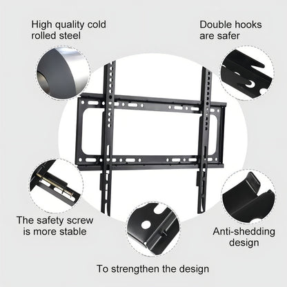 Soporte De Pared Fijo Okshop Para Tv De 26 A 63 Pulgadas Y Hasta 45 Kg Negro