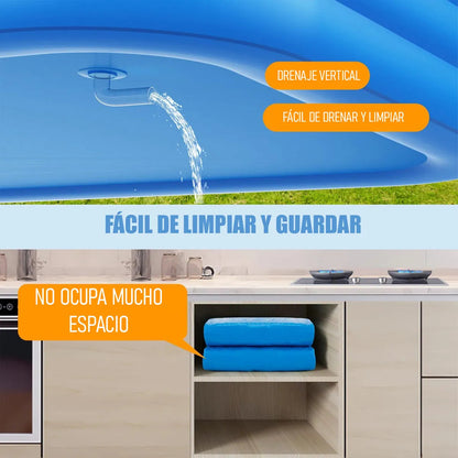 Piscina Para Niños Piscina Pequeña Bebe Piscina Rectangular Azul