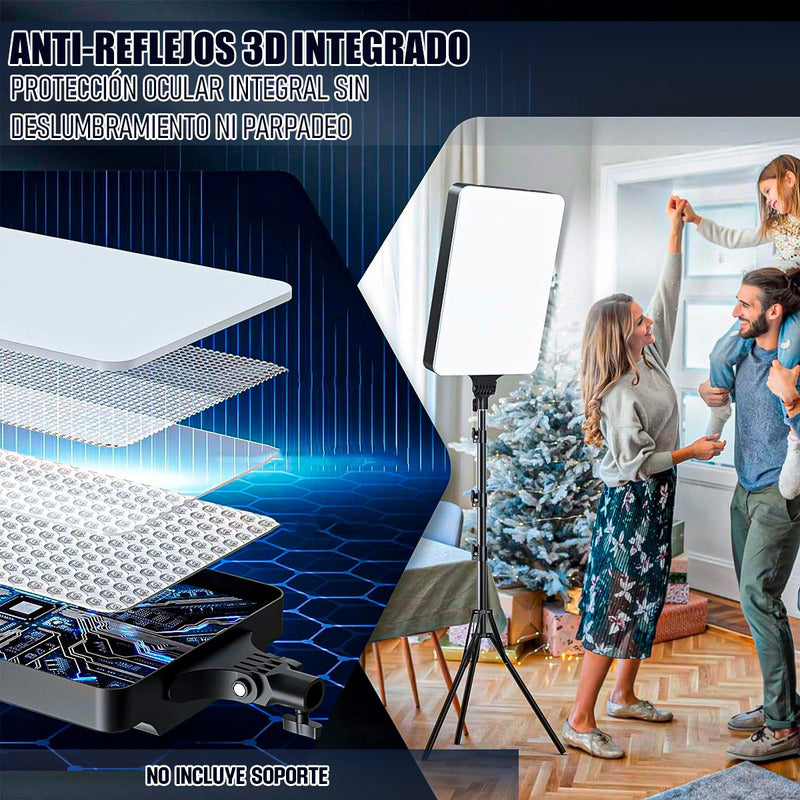 Panel Led Fotografia Panel De Luz Iluminación De Fotografía Negro Blanco/neutro/calido