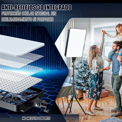 Panel Led Fotografia Panel De Luz Iluminación De Fotografía Negro Blanco/neutro/calido