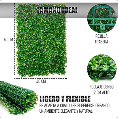 Muro Verde Artificial 60x40cm Pack 10 Jardin Vertical Artificial Arcashopping Follaje Artificial Sintético Muro Verde Pared Decoración Casa Hogar Jardín Malla Decorativa Para Pared Paneles De Pared