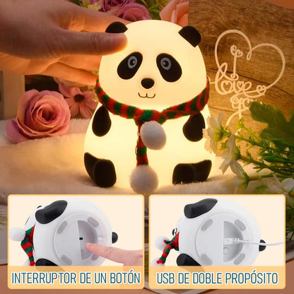 Lampara De Mesa Lampara Mesa Panda Lampara De Silicona Panda Lamparas De Sobremesa 7 Colores Lampara De Noche Usb 5v Lampara Escritorio Inalambrica Silicona Flexible Led Recargable Okshop