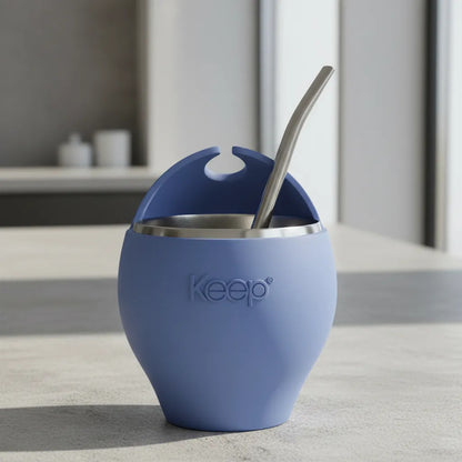 Mate Con Bombilla Keep Mate Acero Inoxidable Mate 230ml Mate Azul Mate