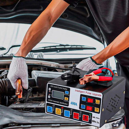 Cargador De Baterías Para Auto Y Moto 12v/24v Okshop