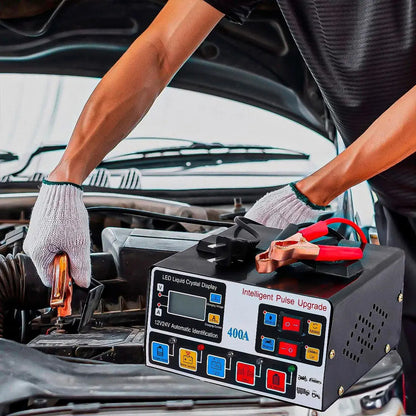 Cargador De Baterías Para Auto Y Moto 12v/24v Okshop