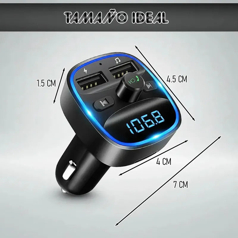Transmisor Fm Okshop Adaptador Bluetooth Para Auto Con Manos Libres Y Usb