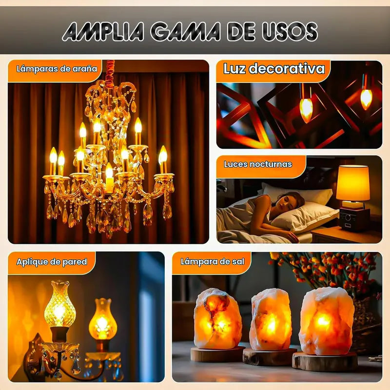 Ampolleta Led E14 Ampolleta 2w Ampolletas Led Vela Ampolleta Cálida