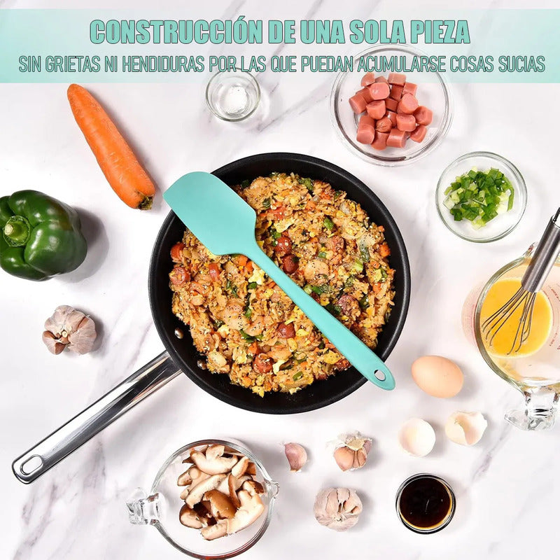 Espatula Silicona Mezquino De Silicona Espatula Reposteria Espatulas Angulares Reposteria Multiuso Okshop Brocha Postres Núcleo Acero Inoxidable 27cm Tortas Antiadherente Libre Bpa Verde Pastel