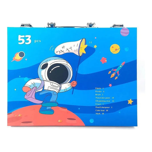 Estuche Maletín Set De Arte 53 Piezas Para Dibujar Y Pintar