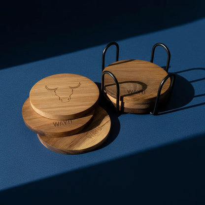 Set 6 Posavasos Madera Posavaso Posa Vaso Wayu Posavasos Madera