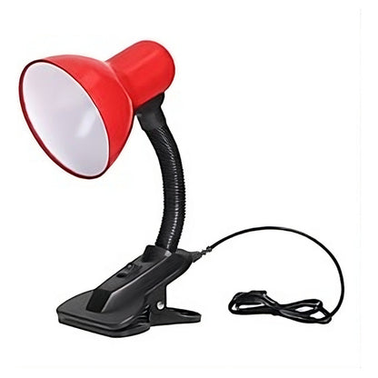 Lámpara Click Escritorio Okshop Base Flexible Rojo Sin Foco Led Blanco