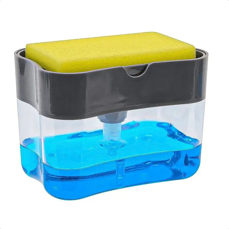 Dispensador Jabon Lavalozas Dispensador Jabon Cocina Esponja Gris