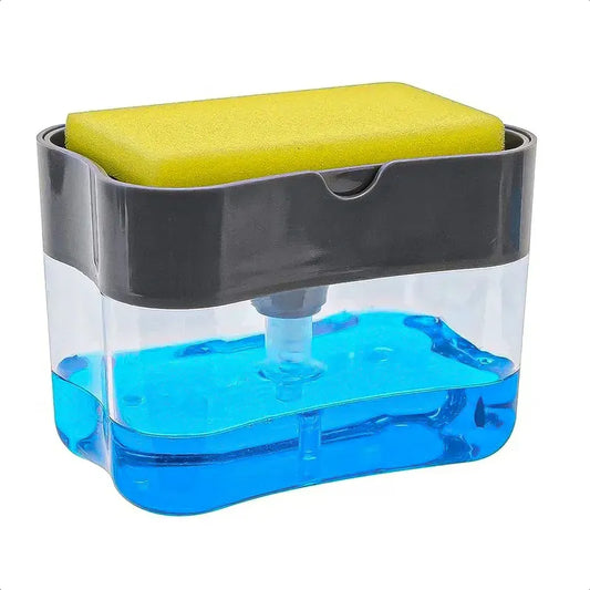 Dispensador Jabon Lavalozas Dispensador Jabon Cocina Esponja Gris