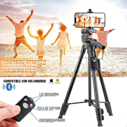 Trípode Profesional Trípode Celular Trípode Cámara Control Negro