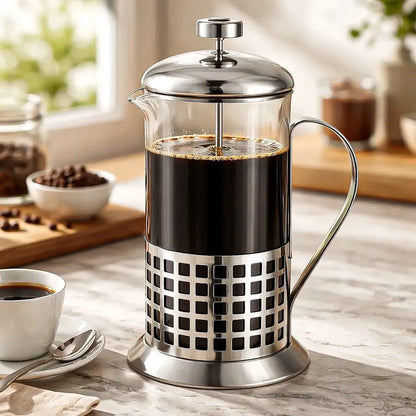 Cafetera Francesa Vidrio Cafetera Francesa 600ml Cafetera Modelo Grano Cafe