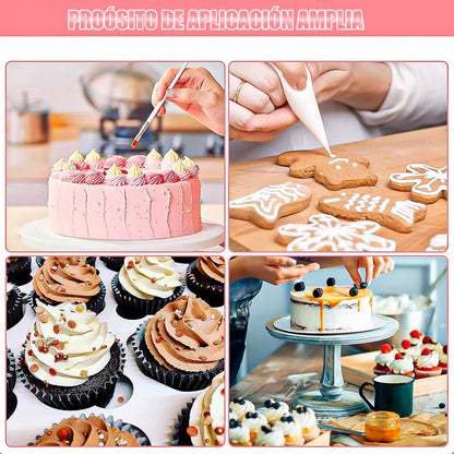 Pack 4 Mangas Reposteria Profesional Manga Pastelera De Tela Blanco
