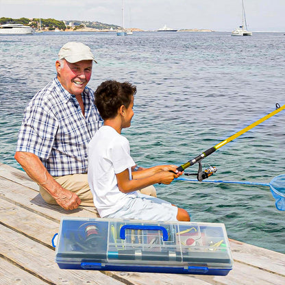 Kit De Pesca Con Caña Telescópica De 1.6 M, Fibra De Vidrio Y Accesorios