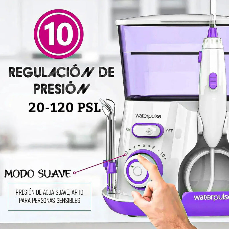 Irrigador Bucal Okshop V300 Eléctrico Con 5 Boquillas Y 800 Ml Morado