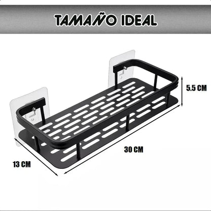 Organizador De Ducha Esquinero Okshop En Aluminio Negro Para Baño