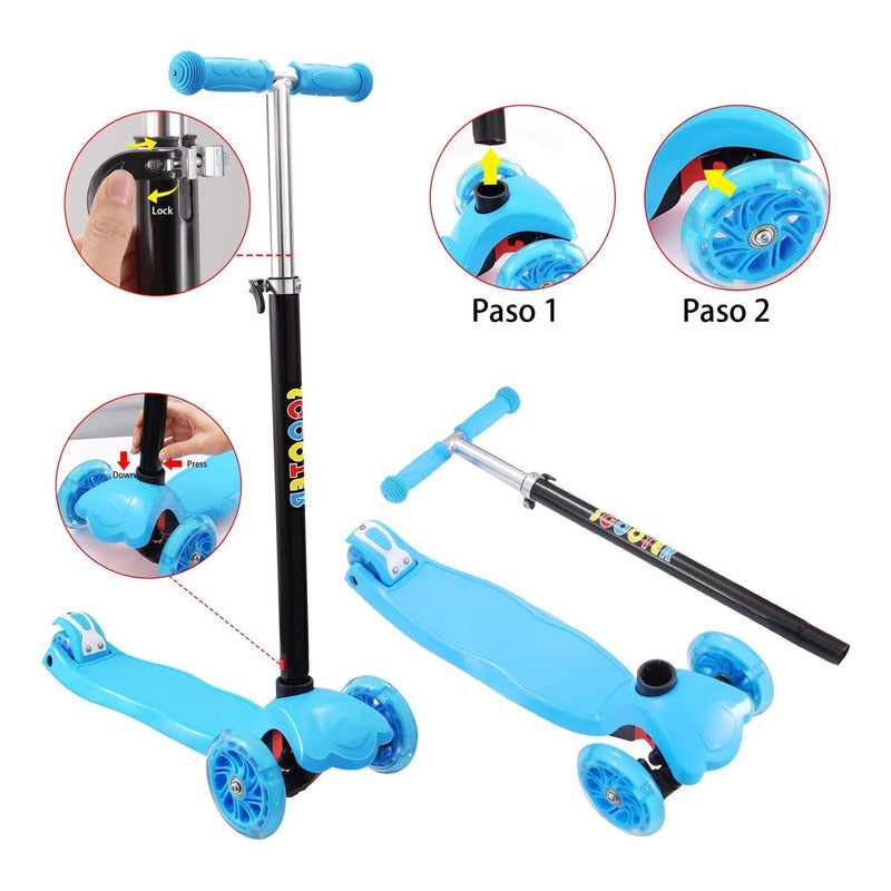 Monopatin Scooter Para Niño Niña 3 Ruedas Altura Ajustable