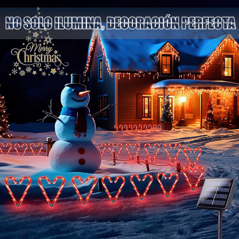 Estacas Navidad Pack5 Luces Navideñas Luces De Navidad Solar Amarillo