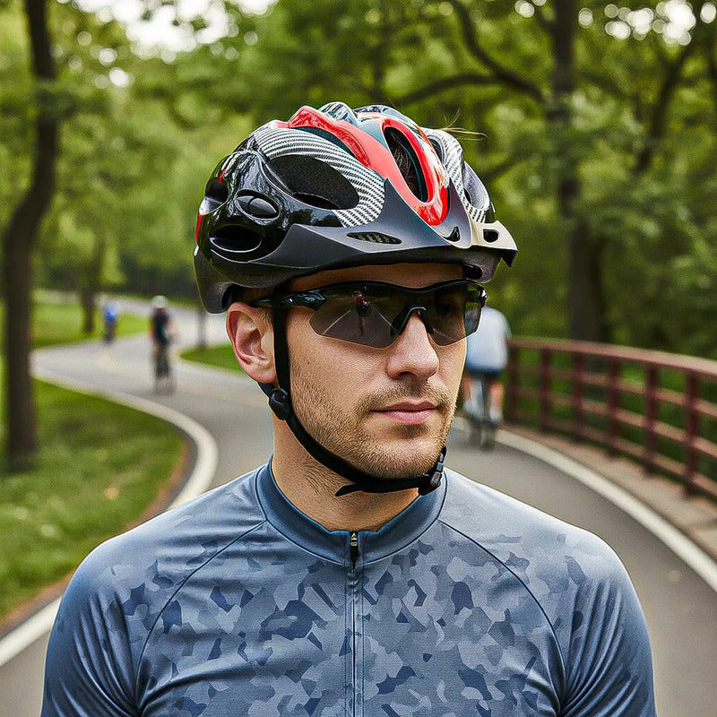 Casco Bici Cascos Bicicletas Casco Bicicleta Casco De Bicicl Negro/rojo Unica