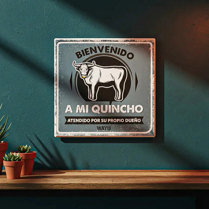 Cuadro Metálico Decorativo Arcashopping Para Bar Con Frases, 25x25 Cm
