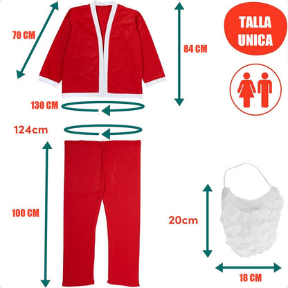 Traje De Navidad Disfraz Viejo Pascuero Adulto Disfraces Para Navidad Rojo Estandar