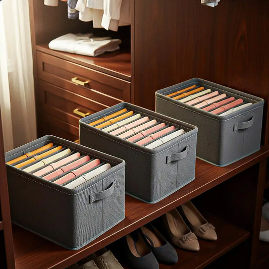 Pack 3 Organizador Ropa 9 Divisores Organizador De Interior Gris