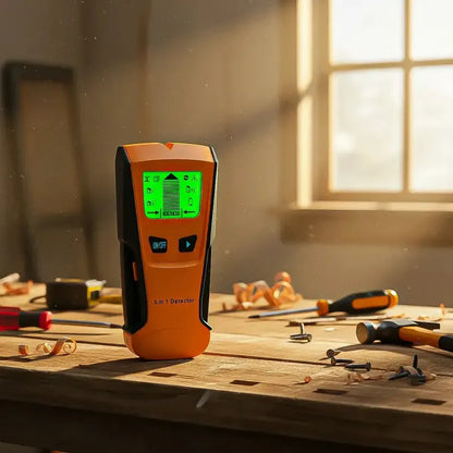 Detector De Pared Okshop 3 En 1 Para Madera, Metal Y Cables De Corriente Naranja