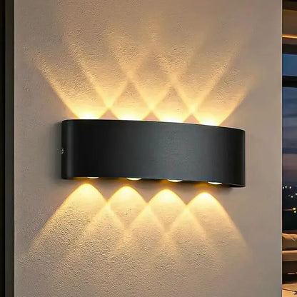 Aplique De Pared Lampara De Muro 8w Luces Pared Aplique Muro Luz Cálida Okshop Lámpara De Pared De Aluminio Luces De... Negro
