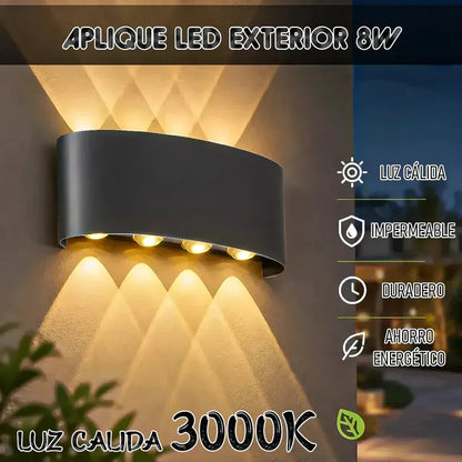Aplique De Pared Lampara De Muro 8w Luces Pared Aplique Muro Luz Cálida Okshop Lámpara De Pared De Aluminio Luces De... Negro