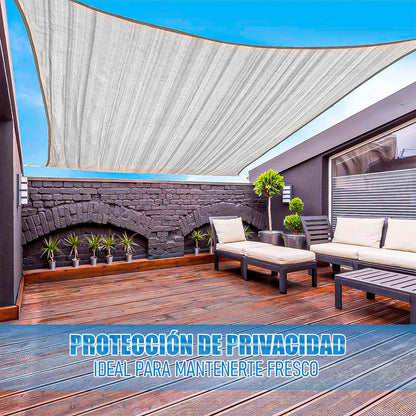 Toldo Vela Toldo Rectangular Toldo Sombreadoras 2.5x3.5mtrs Beige