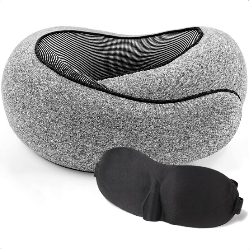 Almohada Para Cuello Cojin Para Cuello Almohada De Viaje Color Gris