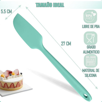 Espatula Silicona Mezquino De Silicona Espatula Cocina Antihaderente Brocha Postres Núcleo Acero Inoxidable Pack 4 Espatula Reposteria Espatulas Angulares Reposteria Multiuso Libre Bpa Azul Okshop