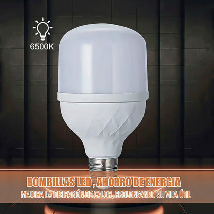Ampolletas Led Luz Fría Pack X4 Ampolleta Led 50w Foco Led Blanco Frío