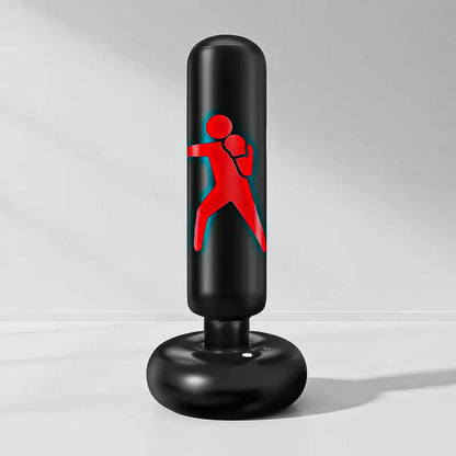 Saco Boxeo Inflable Saco Boxeo 160cm Saco De Arena Inflable Negro