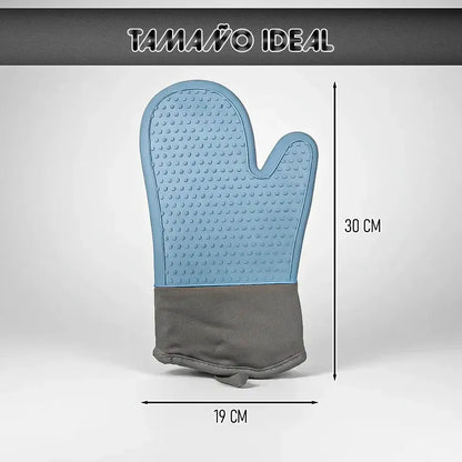 Pack X2 Guantes Para Horno Toma Ollas Guantes De Silicona Color Morado Puntos