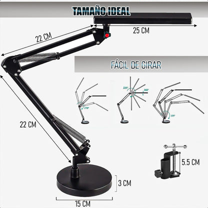 Lampara Mesa Lampara Para Leer Pack 2 Lampara Escritorio Led Negro