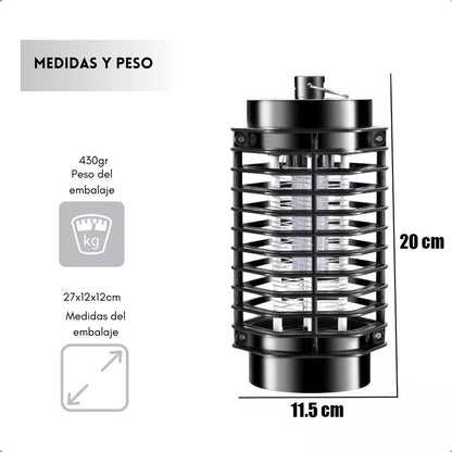 Pack X2 Mata Insectos Electrico Mata Moscas Electrico Negro Lampara Led Uv Abs Okshop Lamparas Mata Moscas Plástica Negro Lamparas Mata Insectos Negro Luz Ultravioleta