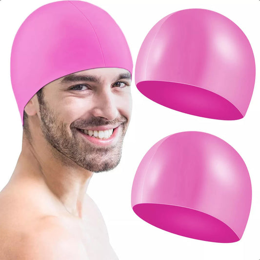 Pack X2 Gorros De Natacion Rosas Unisex Gorro De Piscina Gorro Natacion Silicona Okshop Gorra Para Nadar Anticloro Rosa Adolescentes Gorras Para Piscina Adultos Gorra Natacion Gorros De Natacion