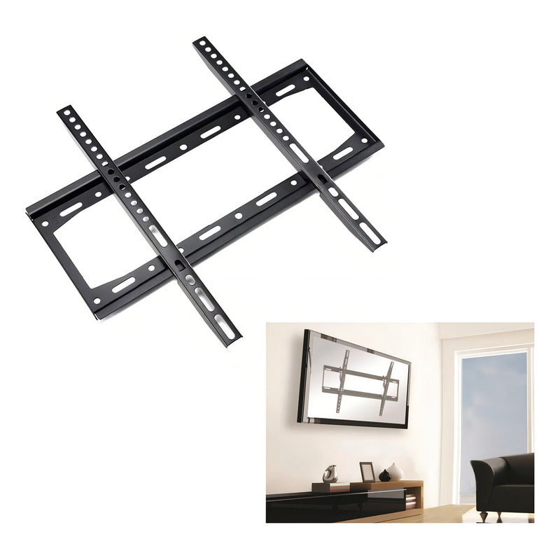 Soporte De Pared Fijo Okshop Para Tv De 26 A 63 Pulgadas Y Hasta 45 Kg Negro