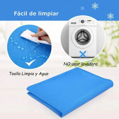 Manta Refrescante Manta Refrescante Para Perros 65x50 Md Cama Perro Impermeable Fria Okshop Cama Perro Mediano Manta Refrigerante Perro Cama Portable Perro Lavable Huella Azul
