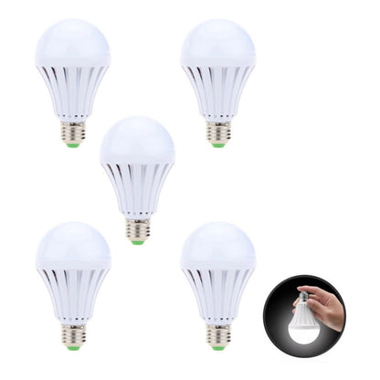 X5 Ampolleta Recargable Led 9w Ampolletas De Emergencia E27