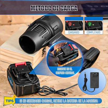 Soplador Inalámbrico Okshop Multifunción Caudal 1.784 M³/h Negro