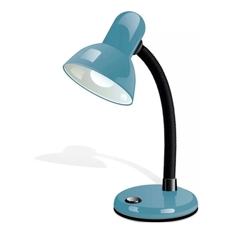 Lámpara Escritorio Metal Flexible E27 Led/incandescente Pack 2 Blanco Okshop