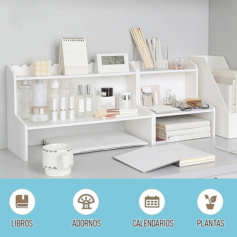 Pack 2 Organizadores Escritorio Estante De Escritorio Madera