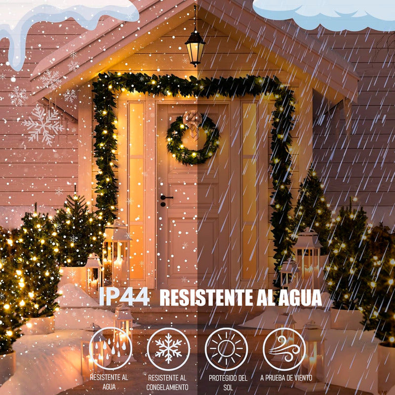 Luces Navidad Guirnalda 200 Led Cadena Luces Led Navidad 12m